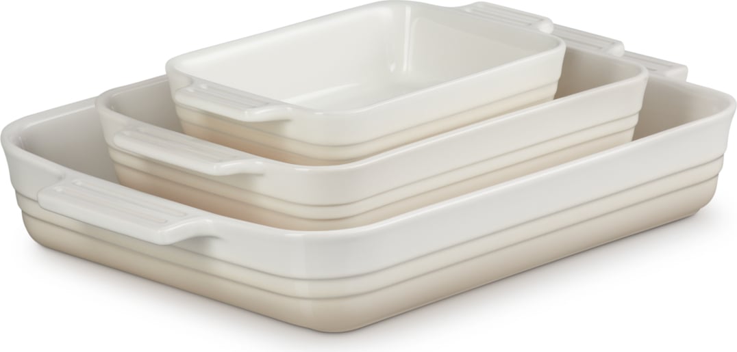 Formy do pieczenia Le Creuset beżowe 3 szt.