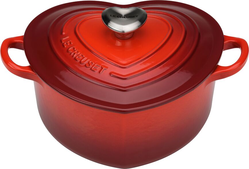 Fuente de Horno Colección Tradition, con forma de corazón, 20 cm, roja cereza