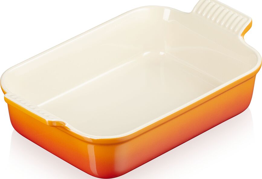 Fuente de horno Heritage, 19 x 26 cm, naranja intenso