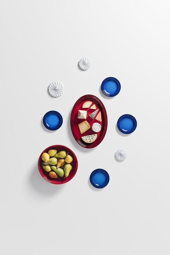 Fuente ovalada Le Creuset, 46 cm, gris claro