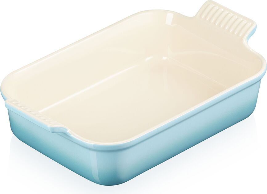 Fuente para Horno Heritage de cerámica, 19 x 26 cm, azul celeste