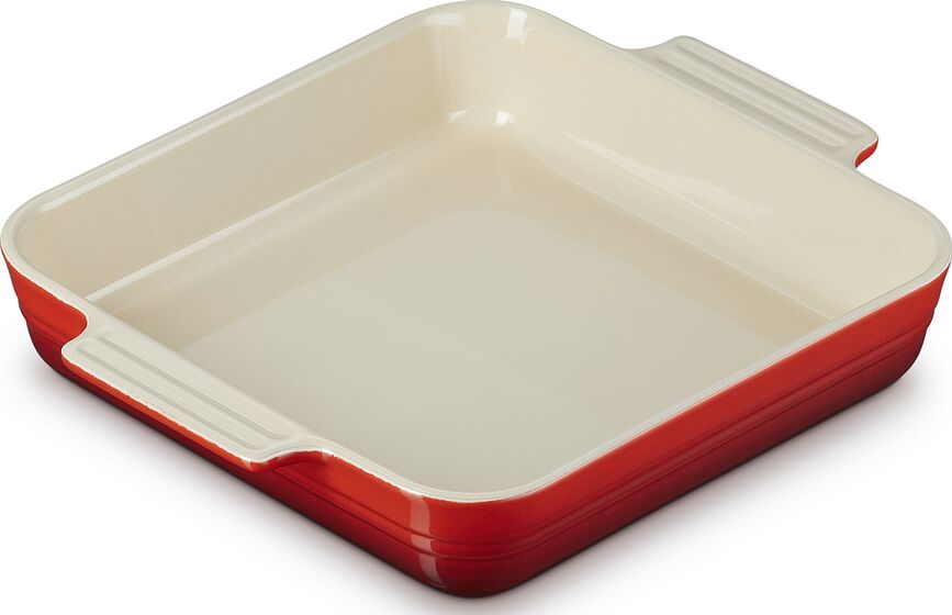 Fuente de Horno cuadrada Le Creuset, 23 cm, color cereza