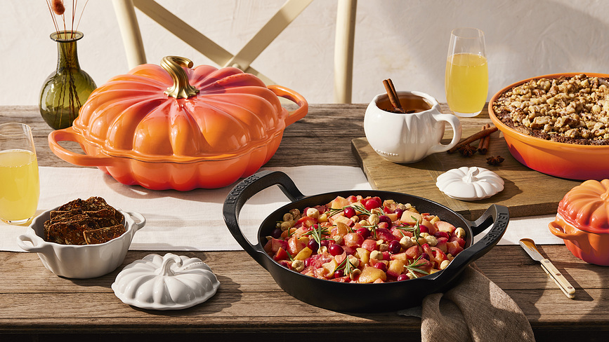 Gourmet Cocotte forme citrouille, 28 cm, blanche