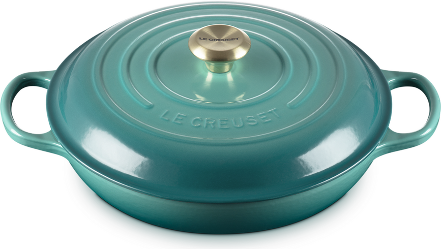 Gourmet Faitout bas 26 cm, bleu riviera