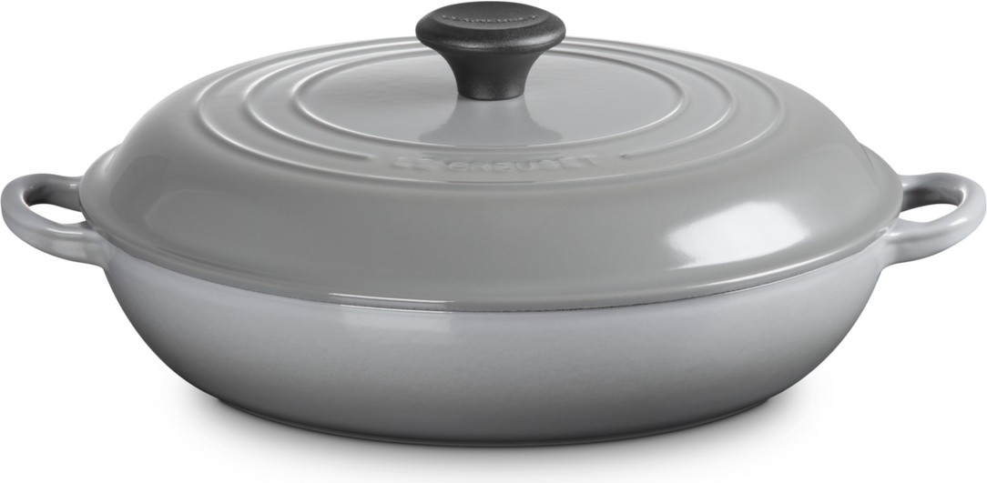 Gourmet Kochtopf niedrig 30 cm, hellgrau
