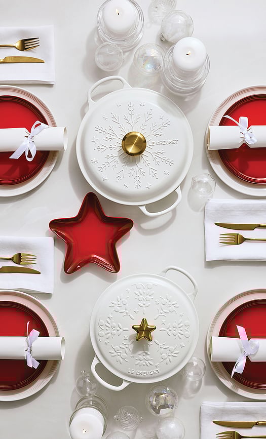 Gourmet Lonec, snežinka, 26 cm, bel