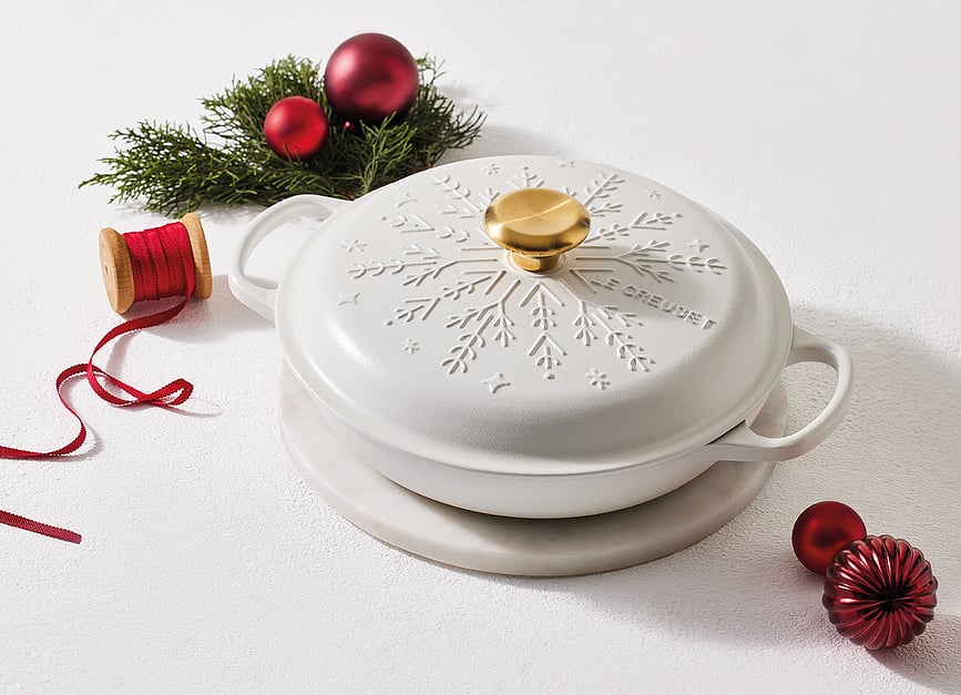 Gourmet Lonec, snežinka, 26 cm, bel