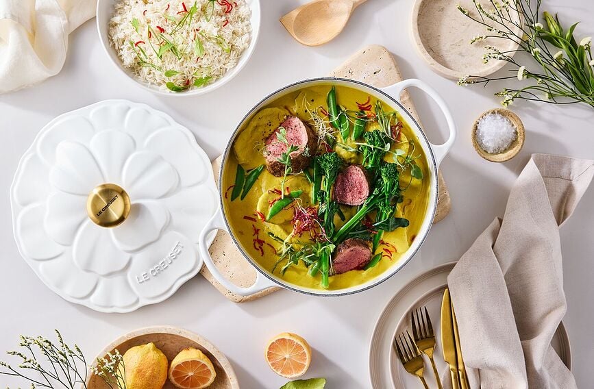 Gourmet Faitout, 26 cm, motif fleur, sel marin