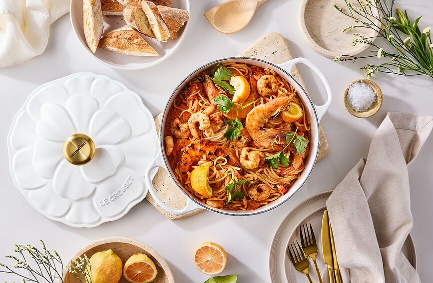 Gourmet Faitout, 26 cm, motif fleur, sel marin