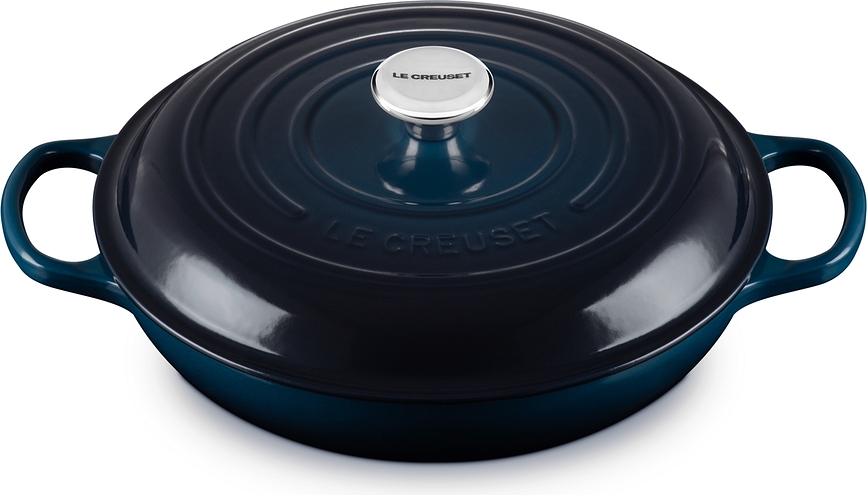 Gourmet Signature Faitout bas, 30 cm, bleu marine