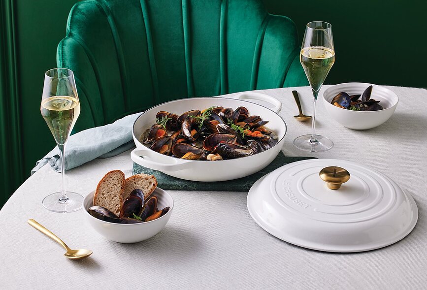 Gourmet Signature Faitout bas, 30 cm, blanc