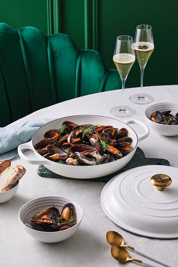 Gourmet Signature Κατσαρόλα χαμηλή, 30 cm, γαλάζια