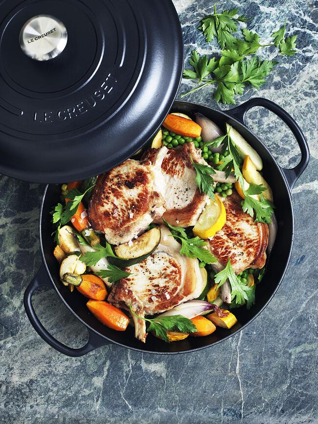 Gourmet Signature Κατσαρόλα χαμηλή, 30 cm, γαλάζια