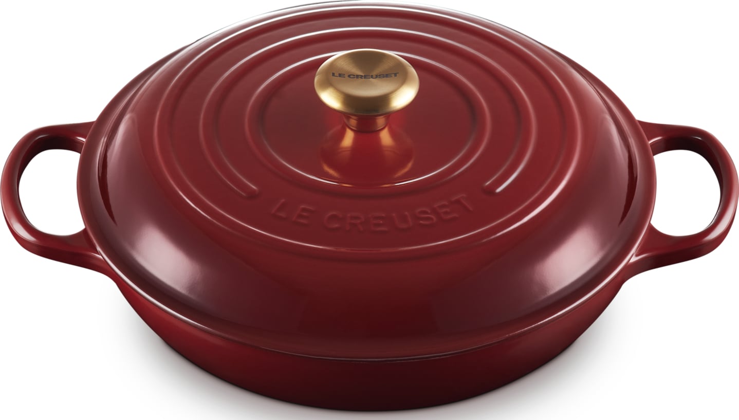Gourmet Signature Topf 30 cm niedrig burgunderrot