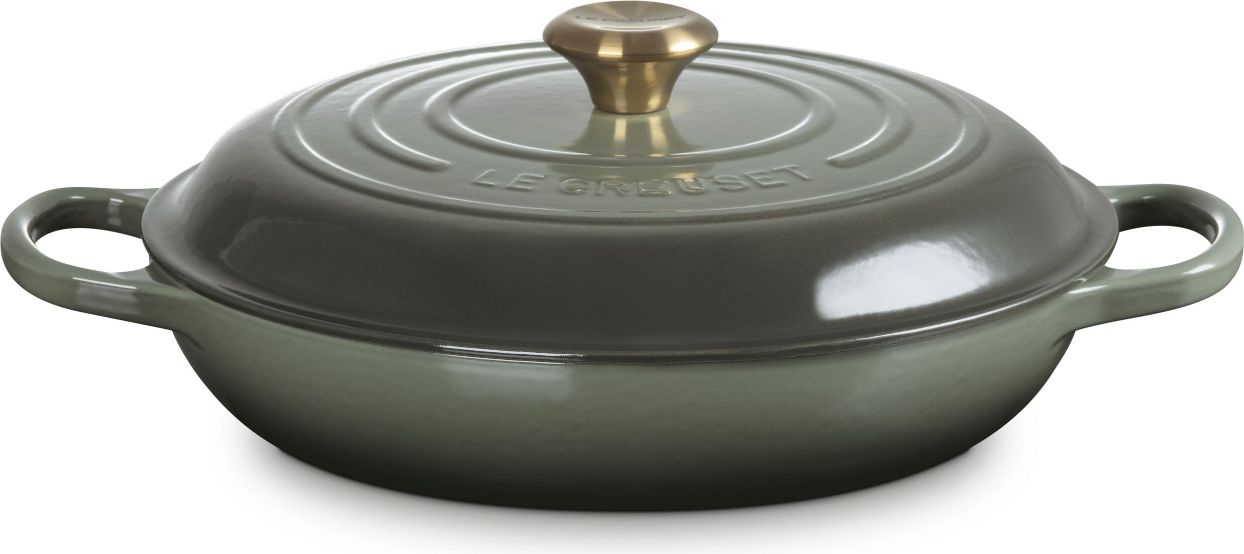 Gourmet Signature Topf 30 cm niedrig graugrün
