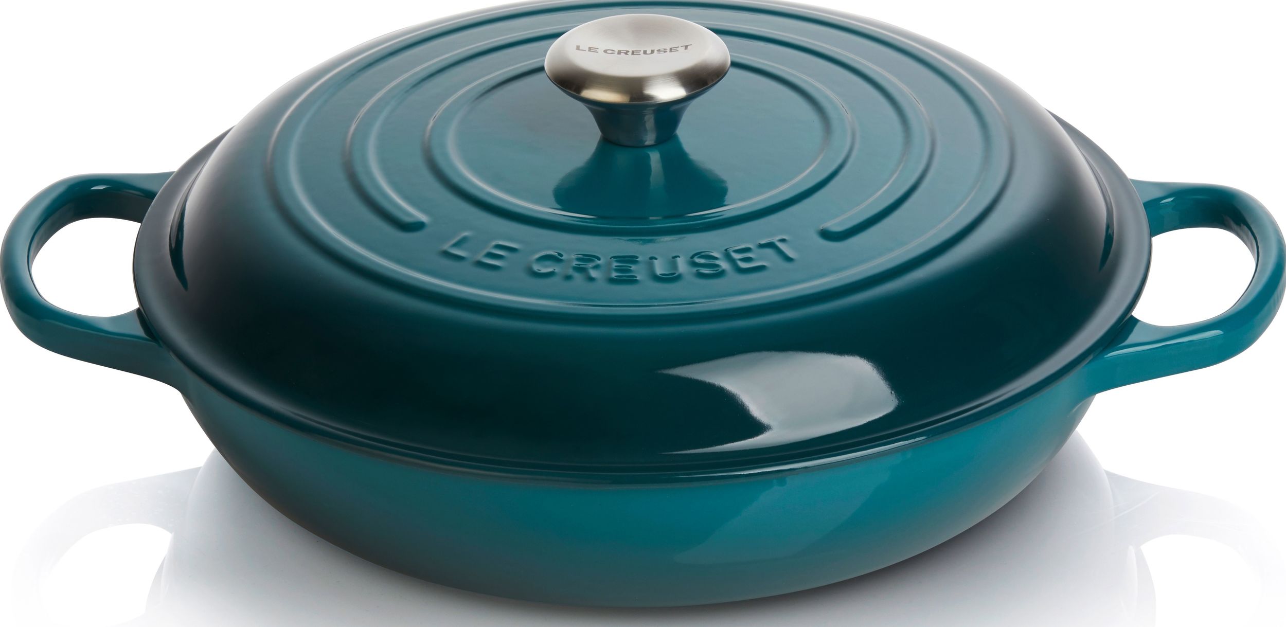 Gourmet Signature Topf 30 cm niedrig meerblau