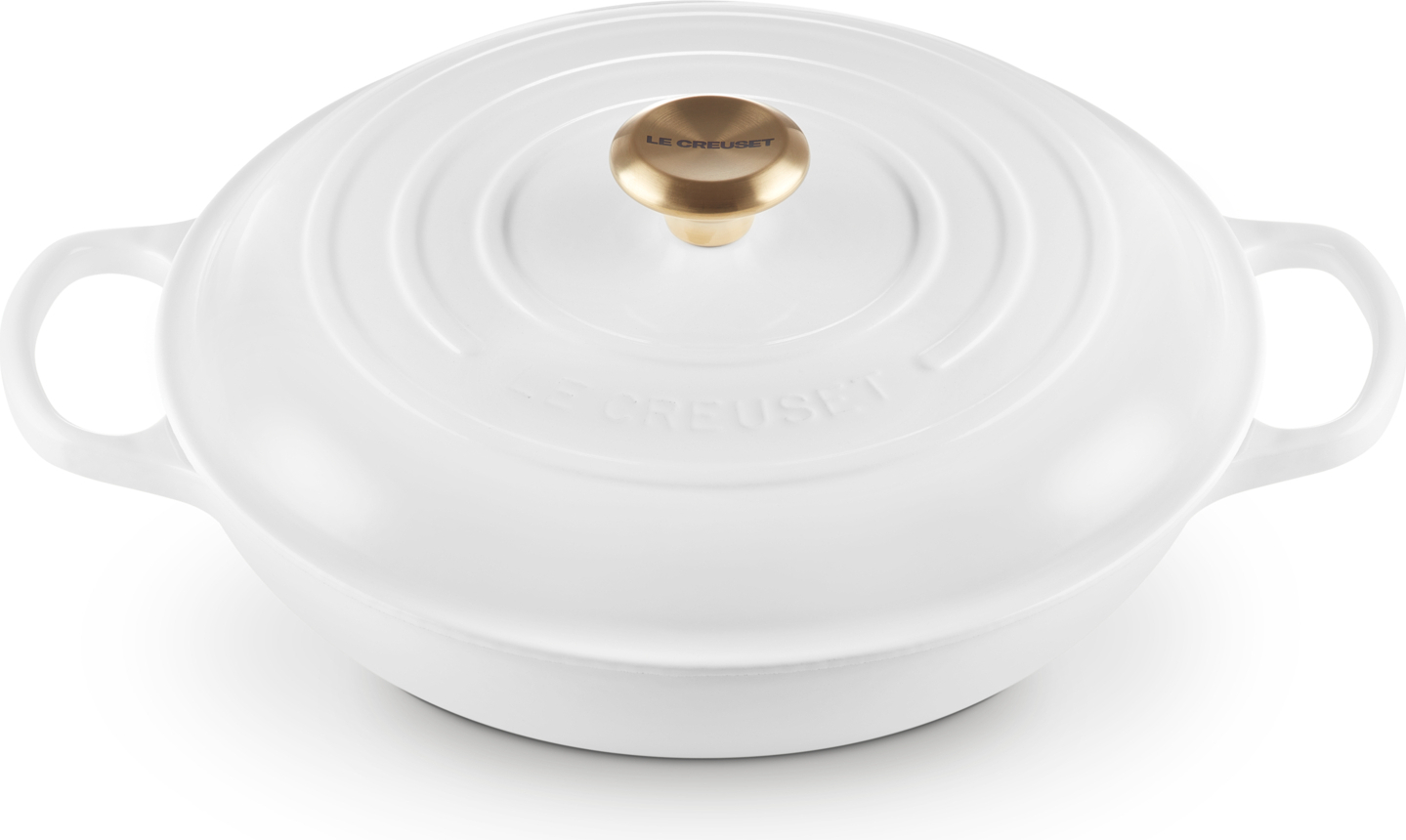 Gourmet Signature Topf 30 cm niedrig weiß