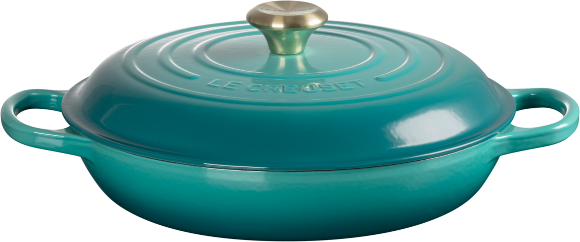 Gourmet Topf niedrig 28 cm, Bleu Riviera