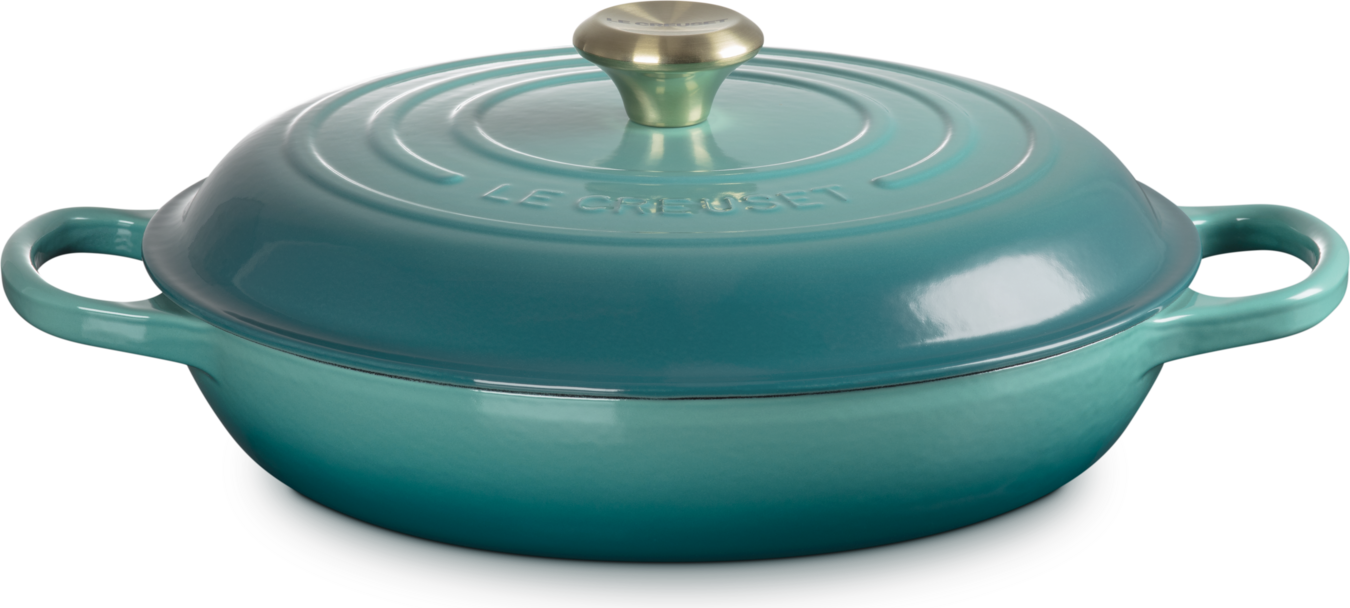 Gourmet Topf niedrig 30 cm, Bleu Riviera