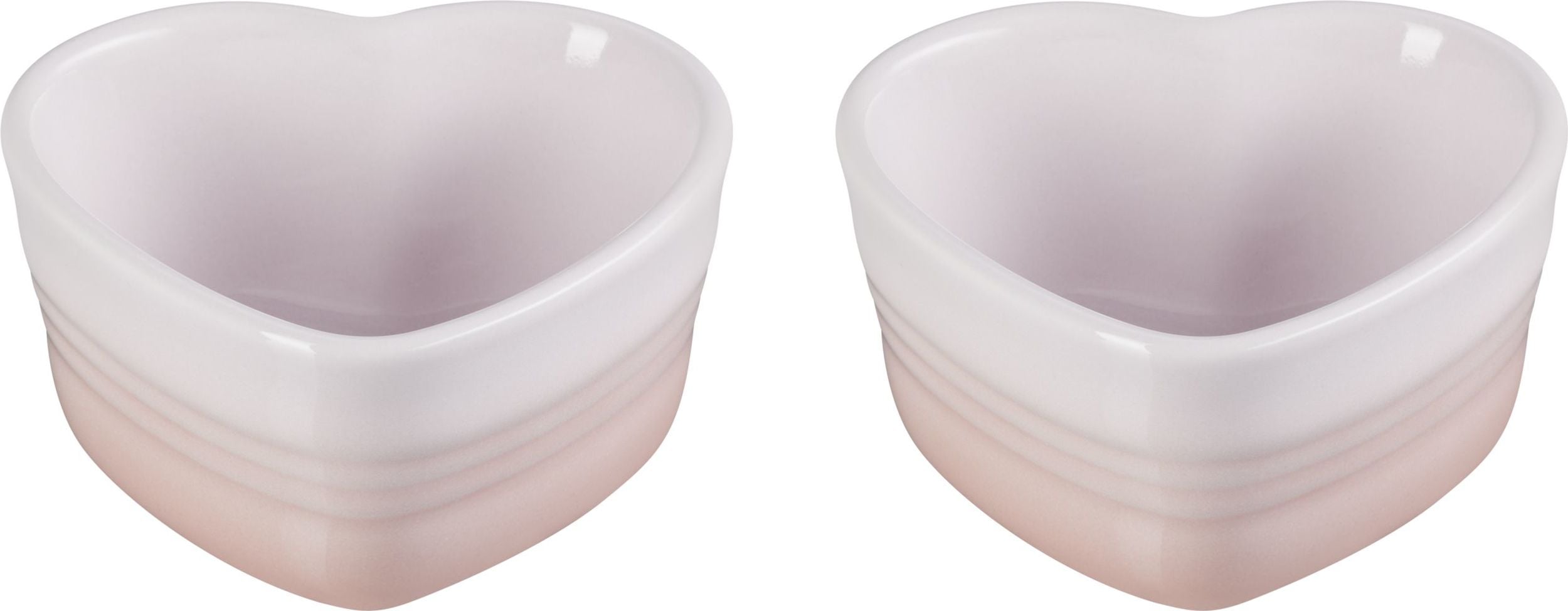 Steingut Backformen Heart Formen Zum Backen Und Servieren 300 Ml Hellrosa 2 St.