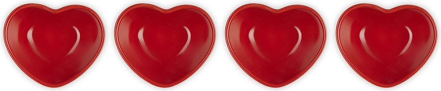 Heart Skodelice za omake in dipe, češnjeve, 4 kosi