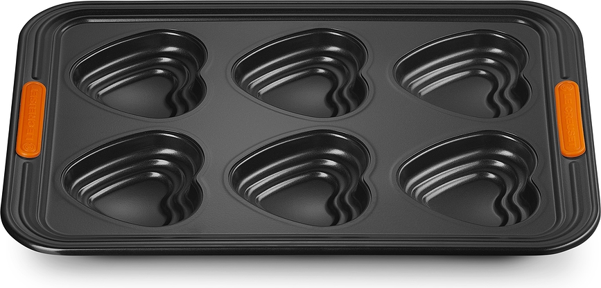 Heart Moule à Muffins antiadhésif, 6 empreintes