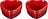 Heart Serveerimis- ja küpsetusvormid 300 ml kirsipunased 2 tk.