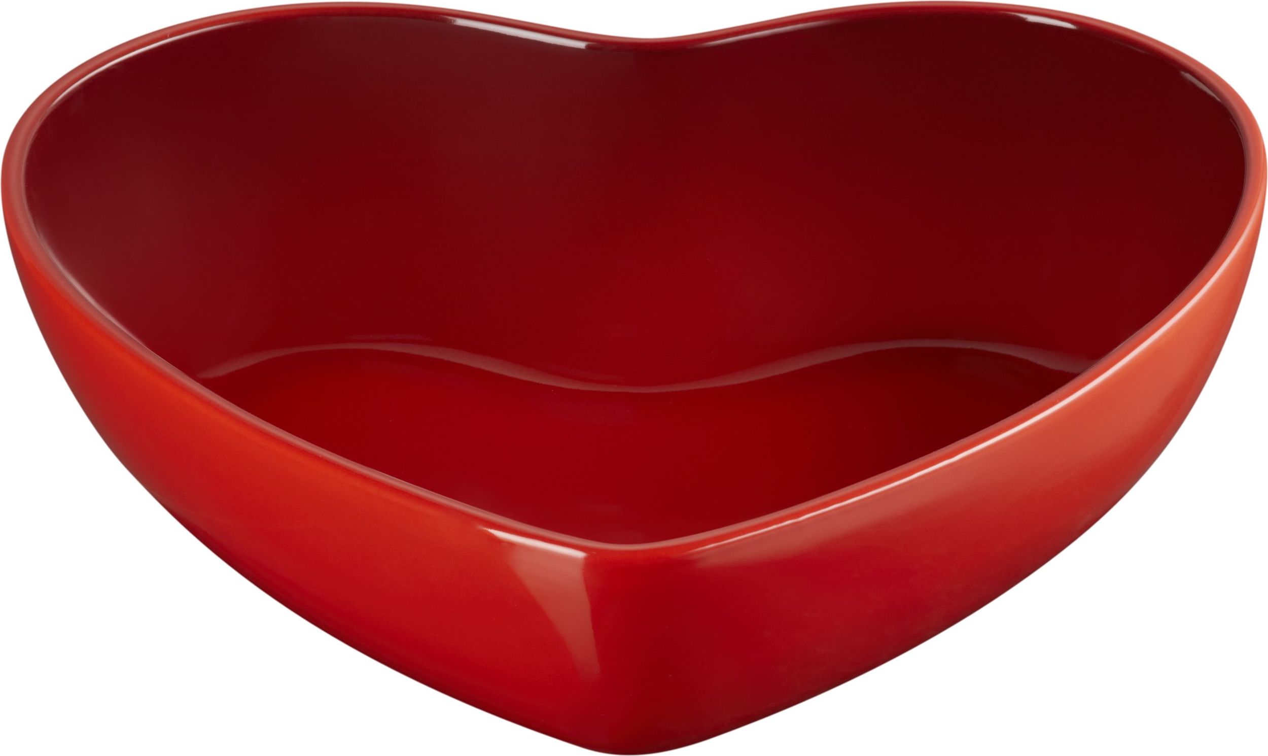 Steingut Backformen Heart Servierschale 2, 9 L Kirschrot