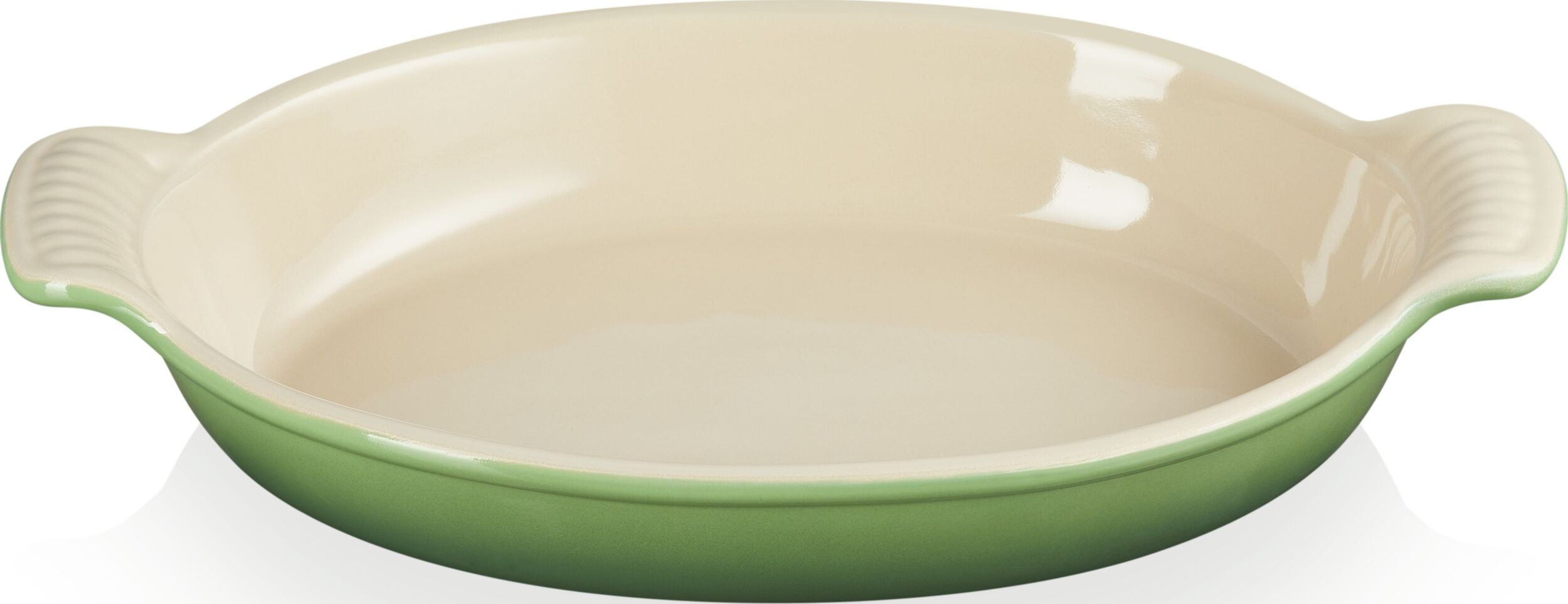 Heritage Backform 28 cm oval Bambusgrün
