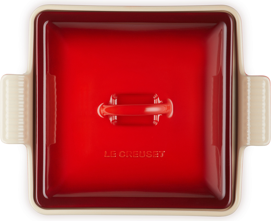 Heritage Plat de Cuisson carré avec couvercle, 23 cm, cerise