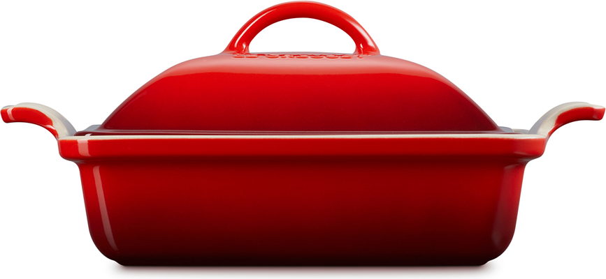 Heritage Plat de Cuisson carré avec couvercle, 23 cm, cerise