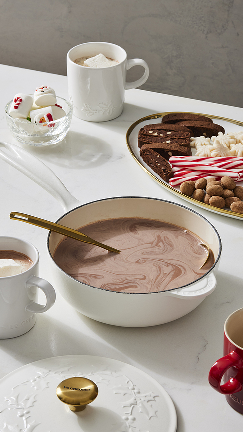 Holly Casserole 21 cm, blanche