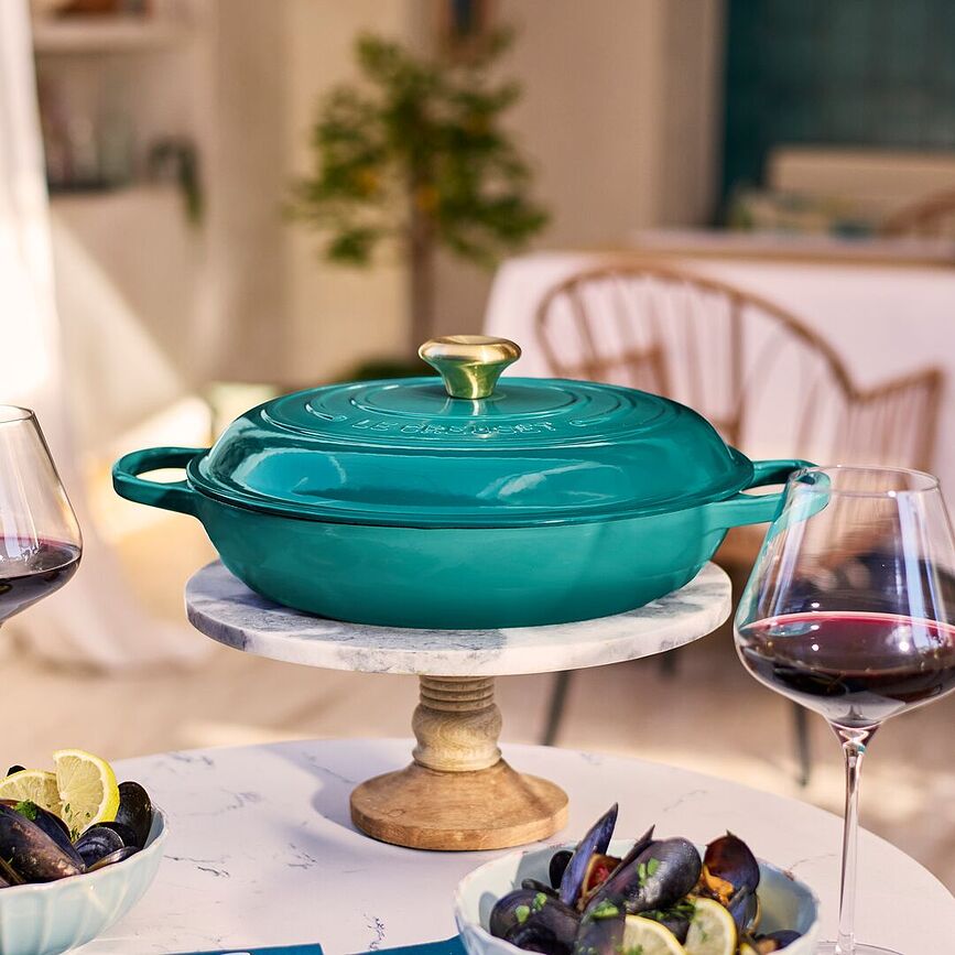 Каструля Gourmet низька 30 см, колір bleu riviera