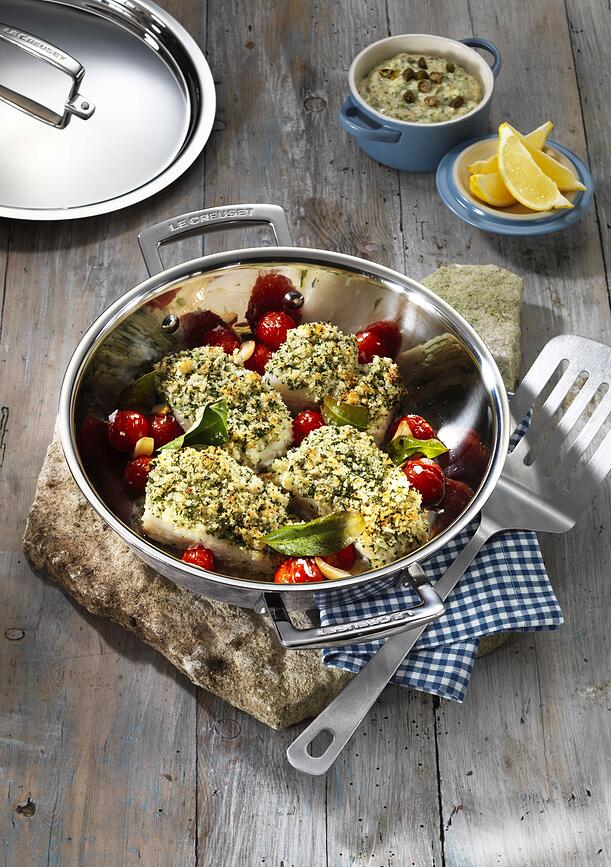 Κατσαρόλα 30 εκ, τριπλής στρώσης, με λαβές