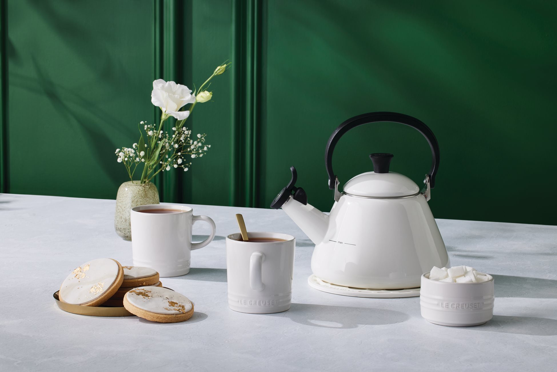 Le creuset kettle green best sale