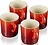 Krūzes Le Creuset ķiršu krāsa 350 ml 4 gab.
