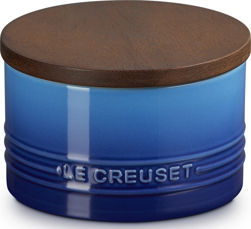 Kuchyňská dóza Le Creuset s dřevěným víkem, 470 ml, hluboká modrá