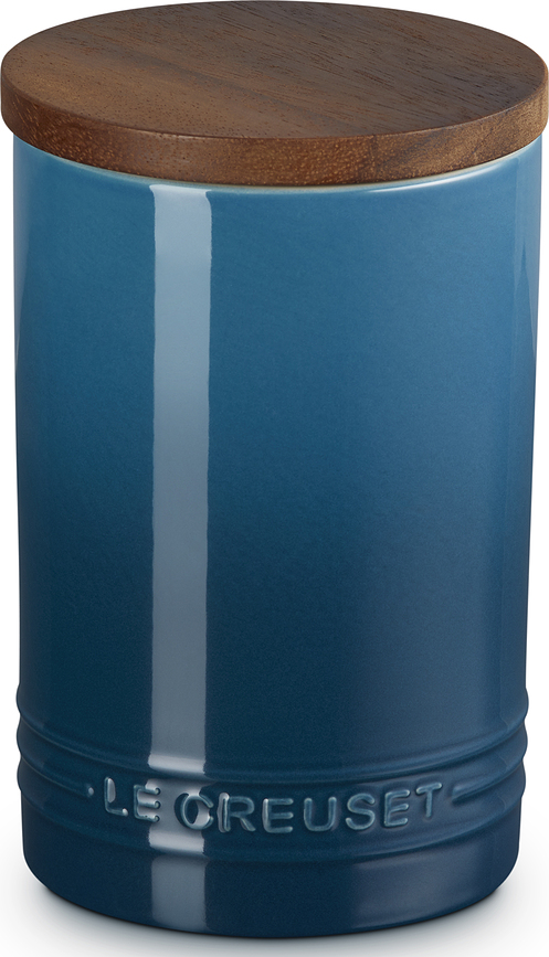 Kuchyňská dóza Le Creuset s dřevěným víkem, 770 ml, mořská