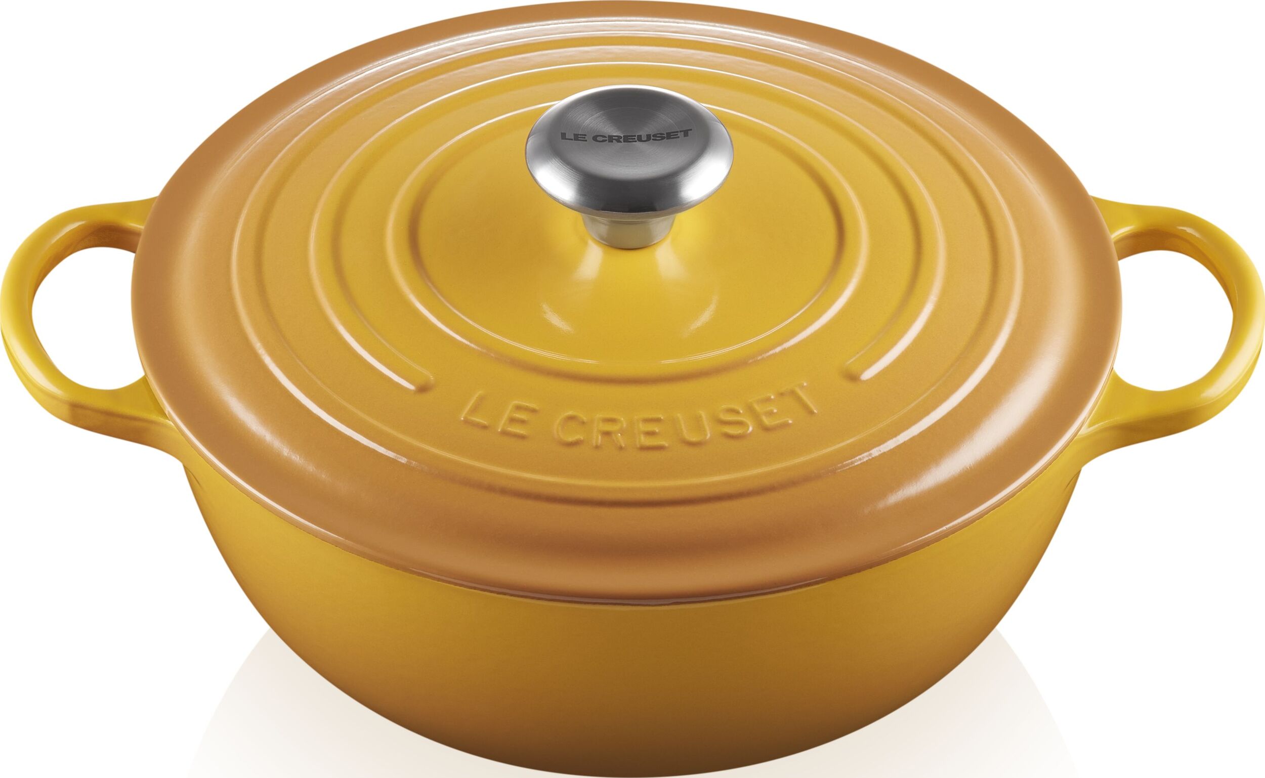 La Marmite Signature Topf 26 cm Sonnengelb mit sandfarbenem Innerem