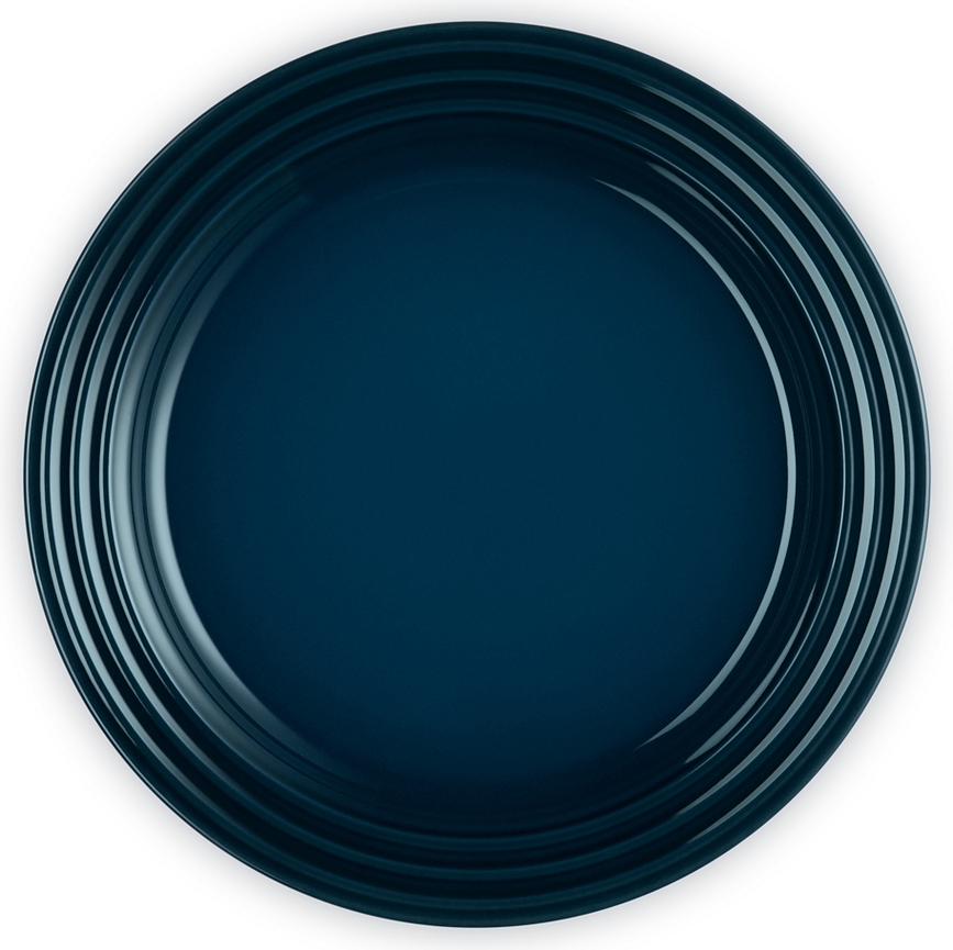 Le Creuset Assiette à Déjeuner, 22 cm, bleu marine