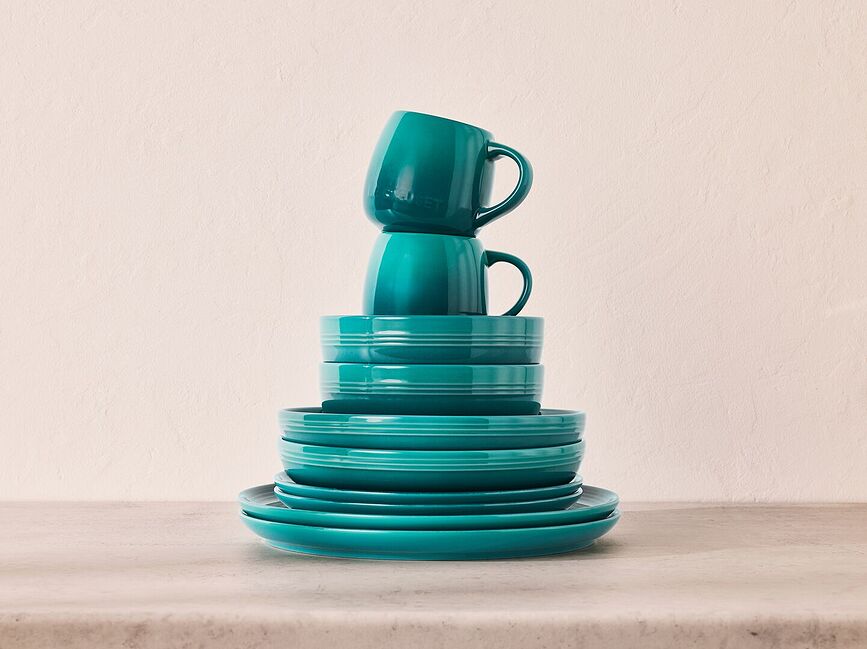 Le Creuset Assiette à Déjeuner 22 cm, bleu profond