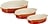 Le Creuset Auflaufform oval, flammendes Orange, 3er-Set