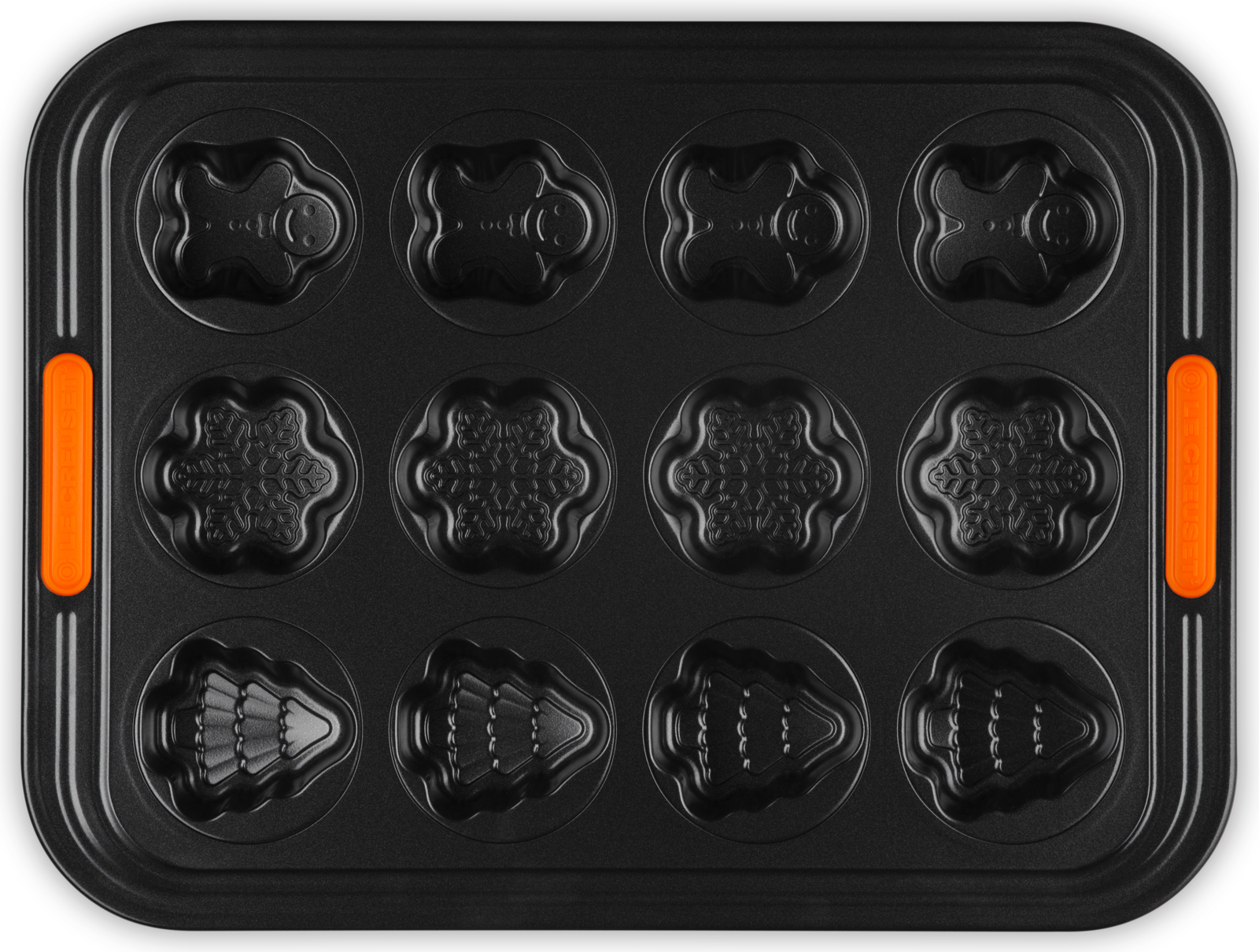 Muffin- und Keksbackformen Le Creuset Backform Für 12 Muffins Weihnachtlich Mit Antihaftbeschichtung