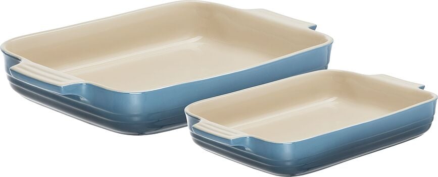 Le Creuset Backformen rechteckig azurblau 2 St.