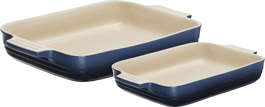 Le Creuset Backformen rechteckig marineblau 2 St.