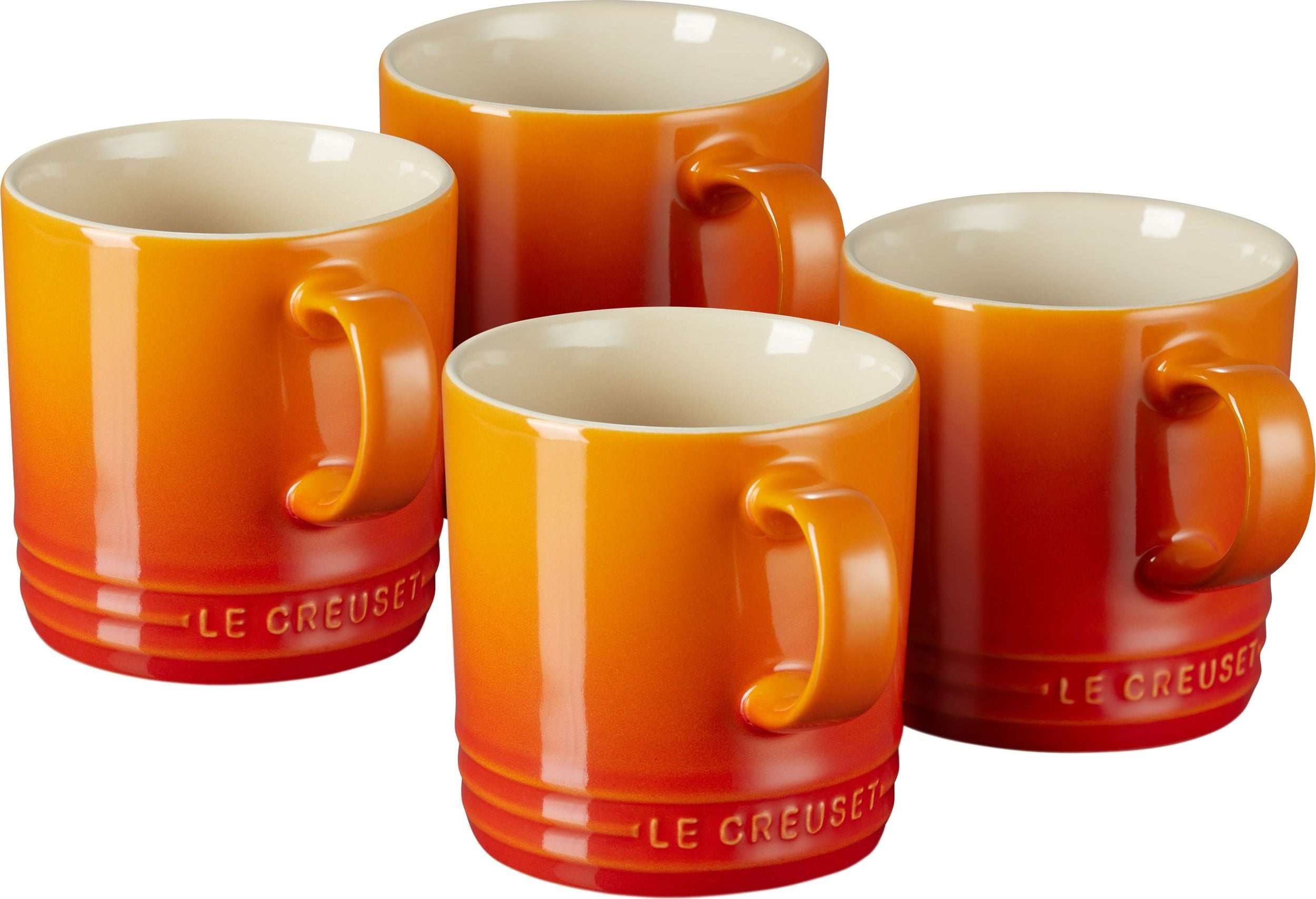 Le Creuset Becher 350 ml Feuriges Orange 4 St.