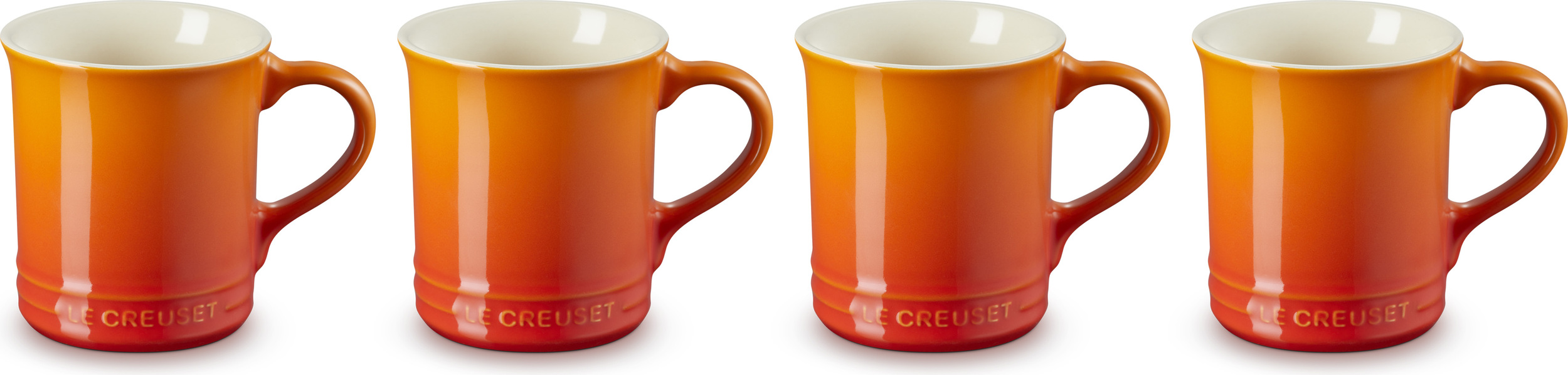 Le Creuset Becher 400 ml, Flammen-Orange, 4 St.