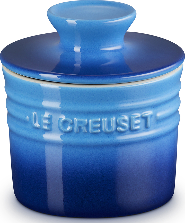 Le Creuset Beurrier à eau, bleu profond