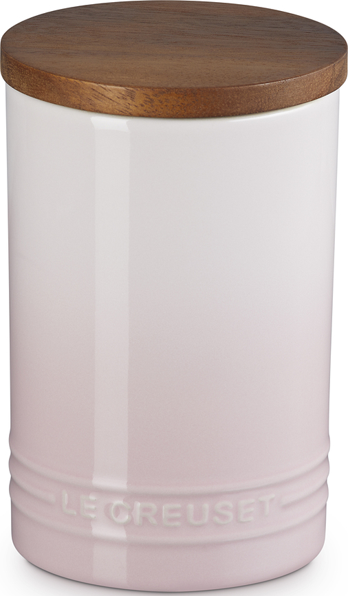 Le Creuset Boîte de Rangement avec couvercle en bois, 770 ml, rose clair