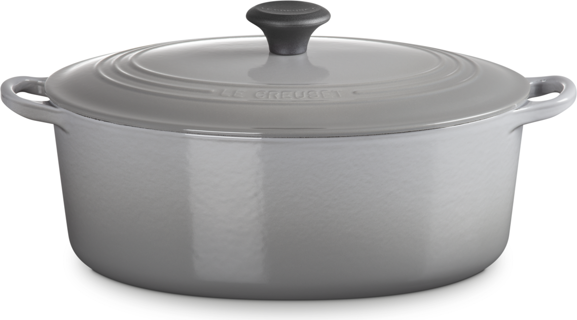 Le Creuset Bräter oval 29 cm, hellgrau